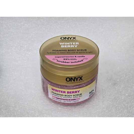 Onyx Professional Winter Berry Foaming Body Scrub With Scrubber