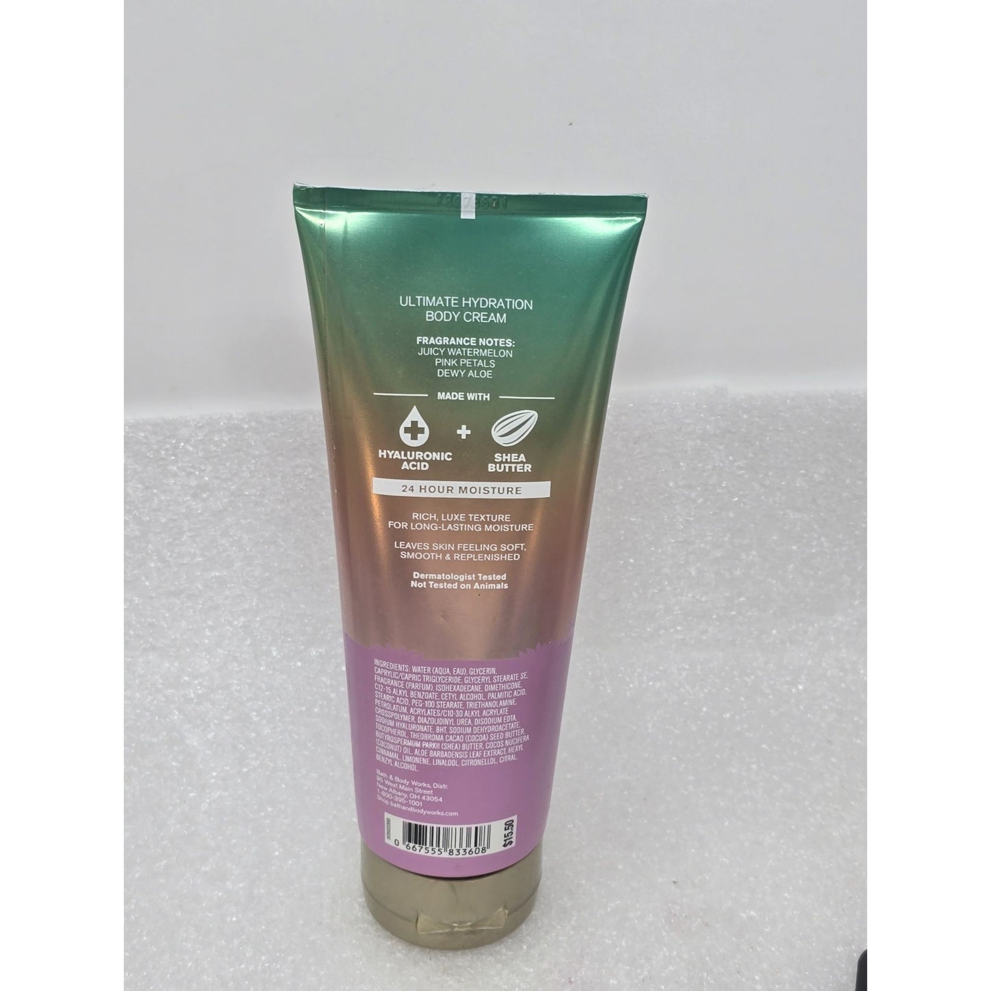 Bath & Body Works Pink Watermelon Ultimate Hydration Body Cream Hyaluronic Acid