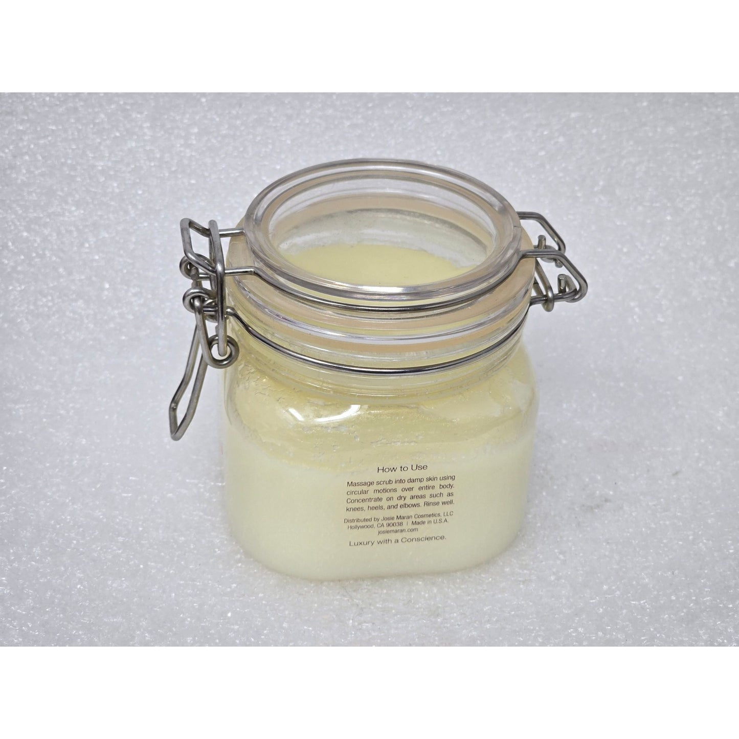 Josie Maran Argan Sugar Balm Body Scrub Juicy Grapefruit 300 ml Metal Clamp Lid