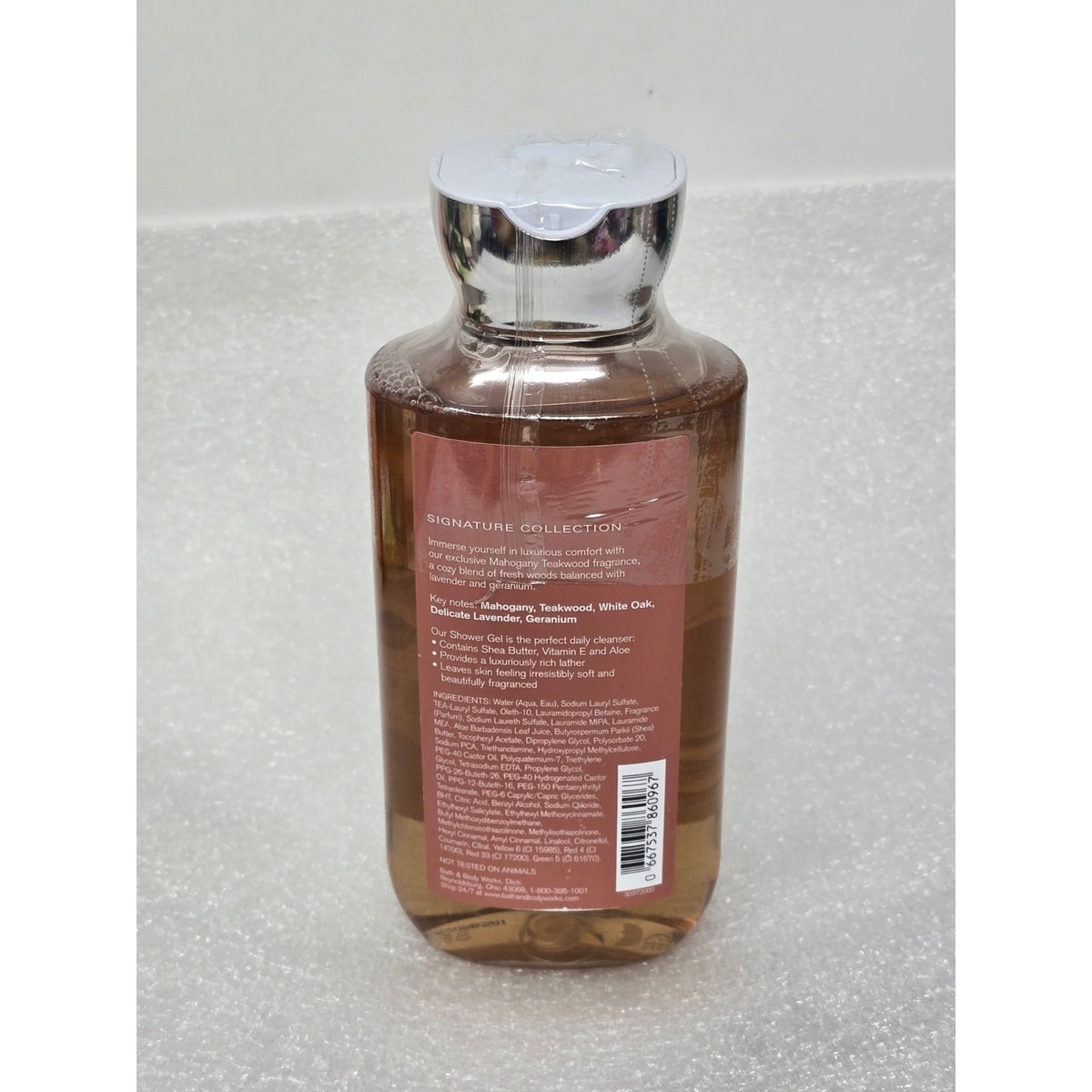Mahogany Teakwood Shower Gel 10 Oz Shea & Vitamin E Bath & Body Works Signature