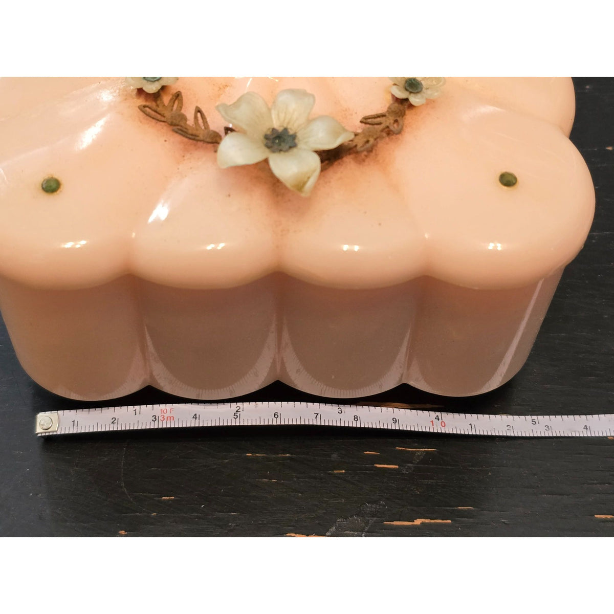 Vintage Menda Pink Floral Tissue Box Holder Vanity Dispenser Retro Shabby Chic