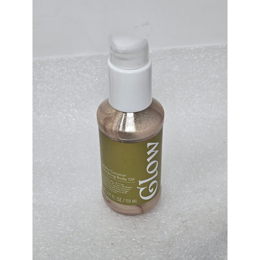 Glow Creamy Coconut Shimmering Body Oil 3.71 Fl Oz Hydrating Lightweight Formula