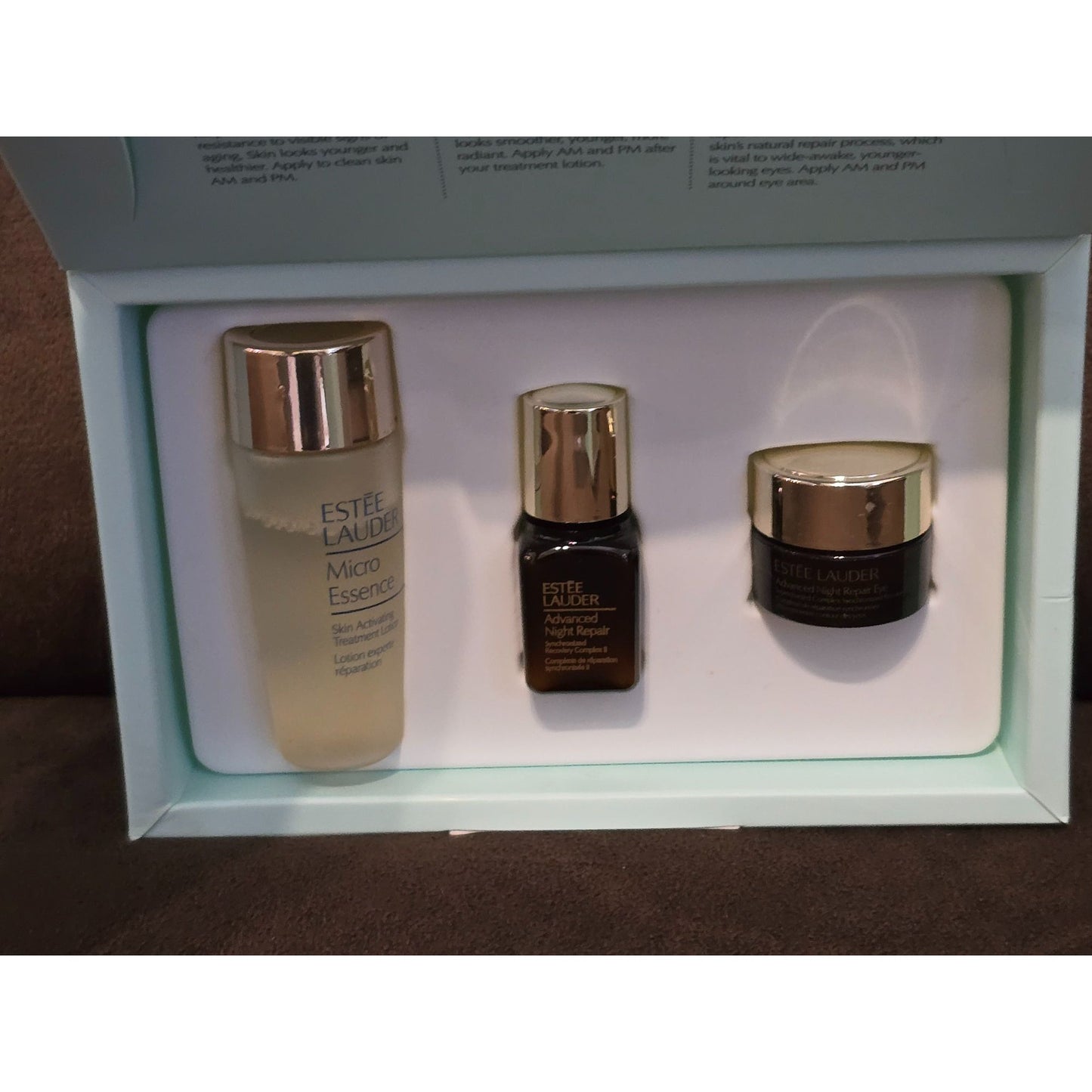 Estée Lauder Repair + Renew Skincare Gift Set Micro Essence Serum Eye Complex