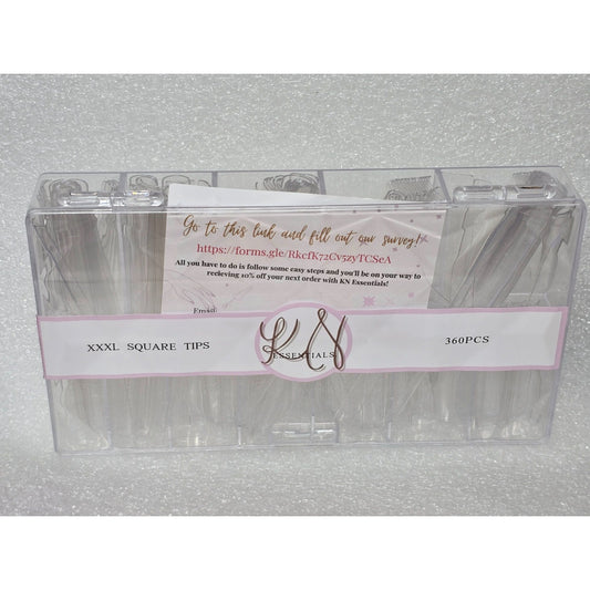 XXXL Square Nail Tips 360 PCS By Ex Essentials