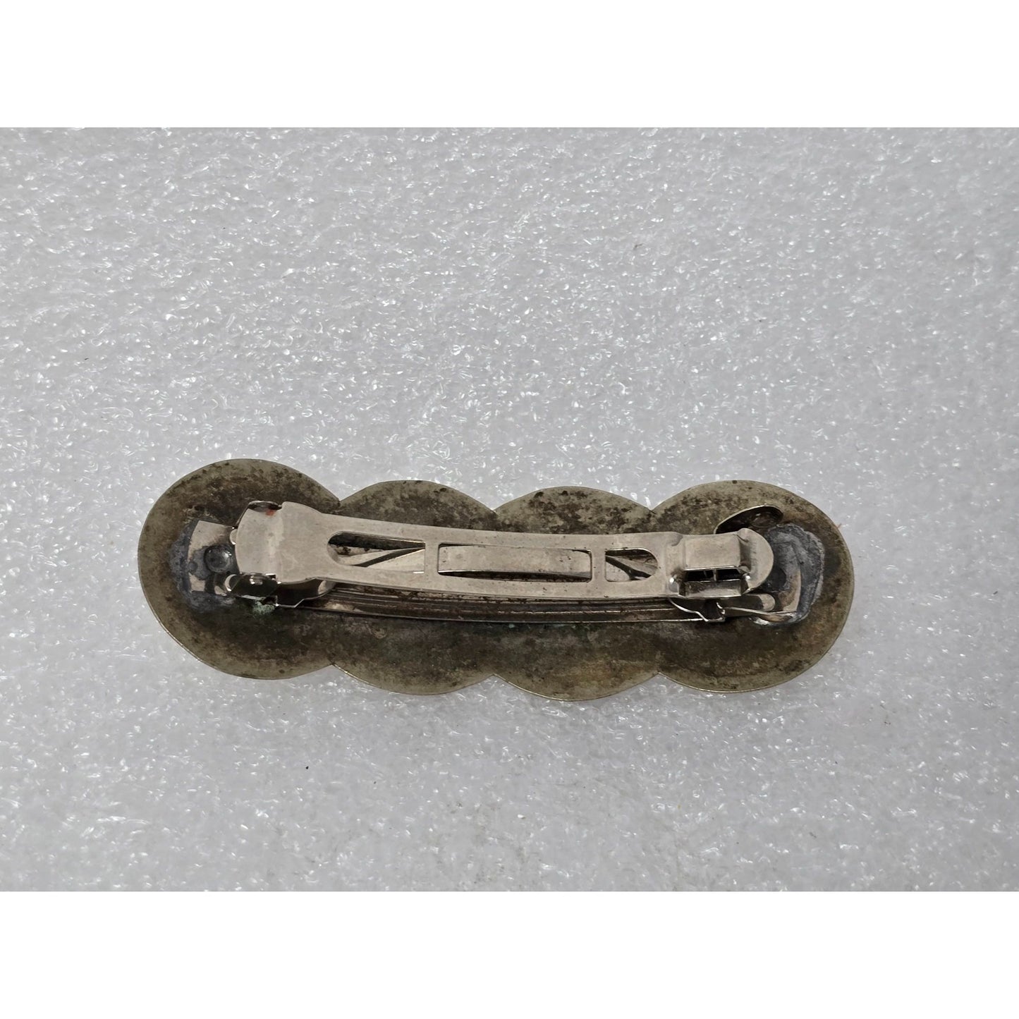 Vintage Hair Clip Barrette With Engraved Floral Design Women’s Accessory