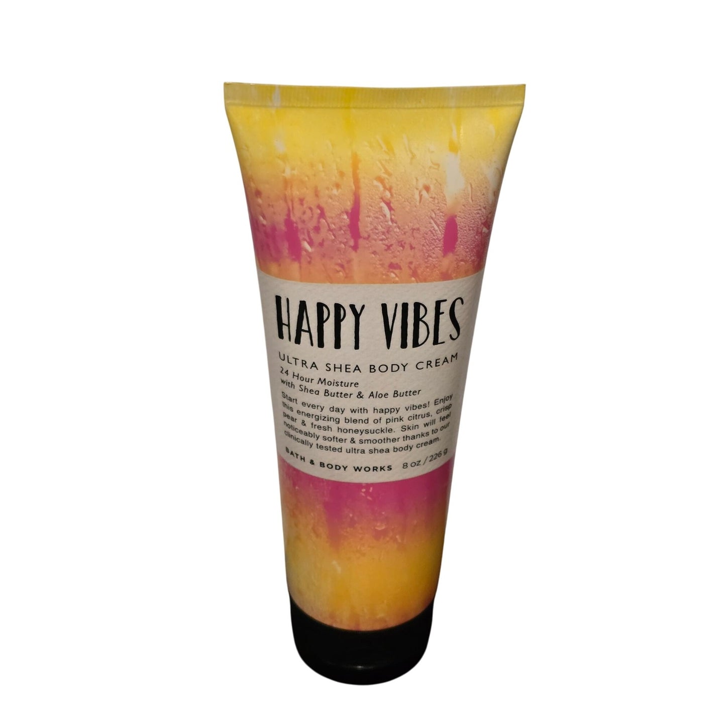 Bath & Body Works Happy Vibes Ultra Shea Body Cream 8 Oz 24 Hour Moisture