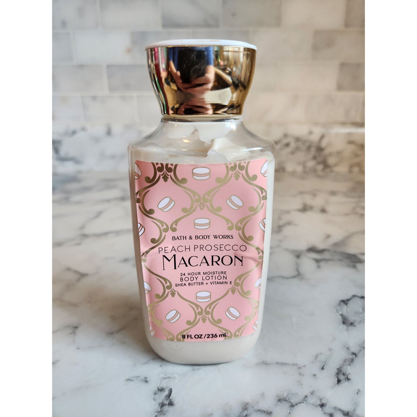 Bath & Body Works Peach Prosecco Macaron Body Lotion Shea Butter & Vitamin E