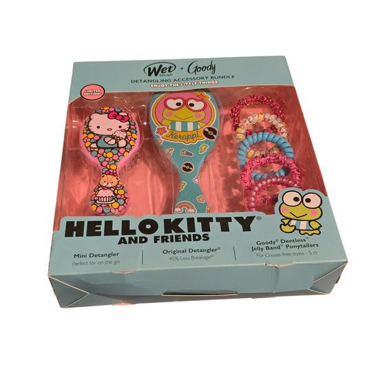 Hello Kitty & Friends Detangling Accessory Bundle Detangler & Goody Ponytailers