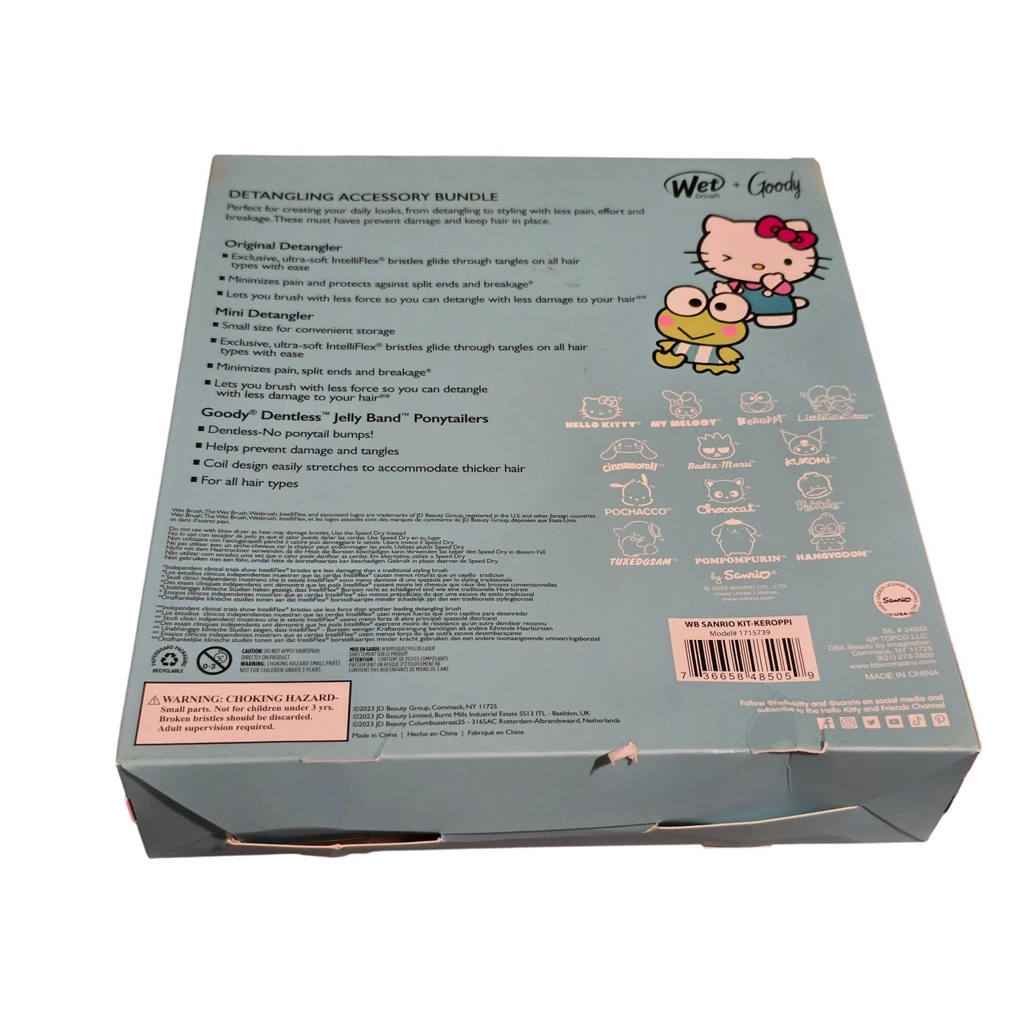 Hello Kitty & Friends Detangling Accessory Bundle Detangler & Goody Ponytailers