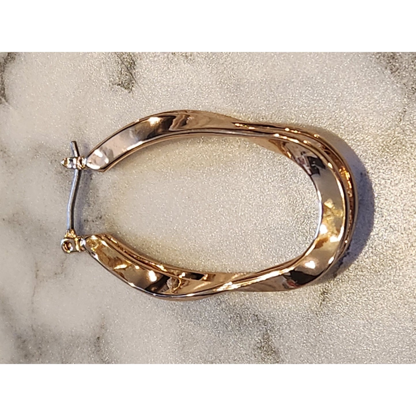 Gloria Vanderbilt Gold-Tone Twisted Oval Hoop Earrings