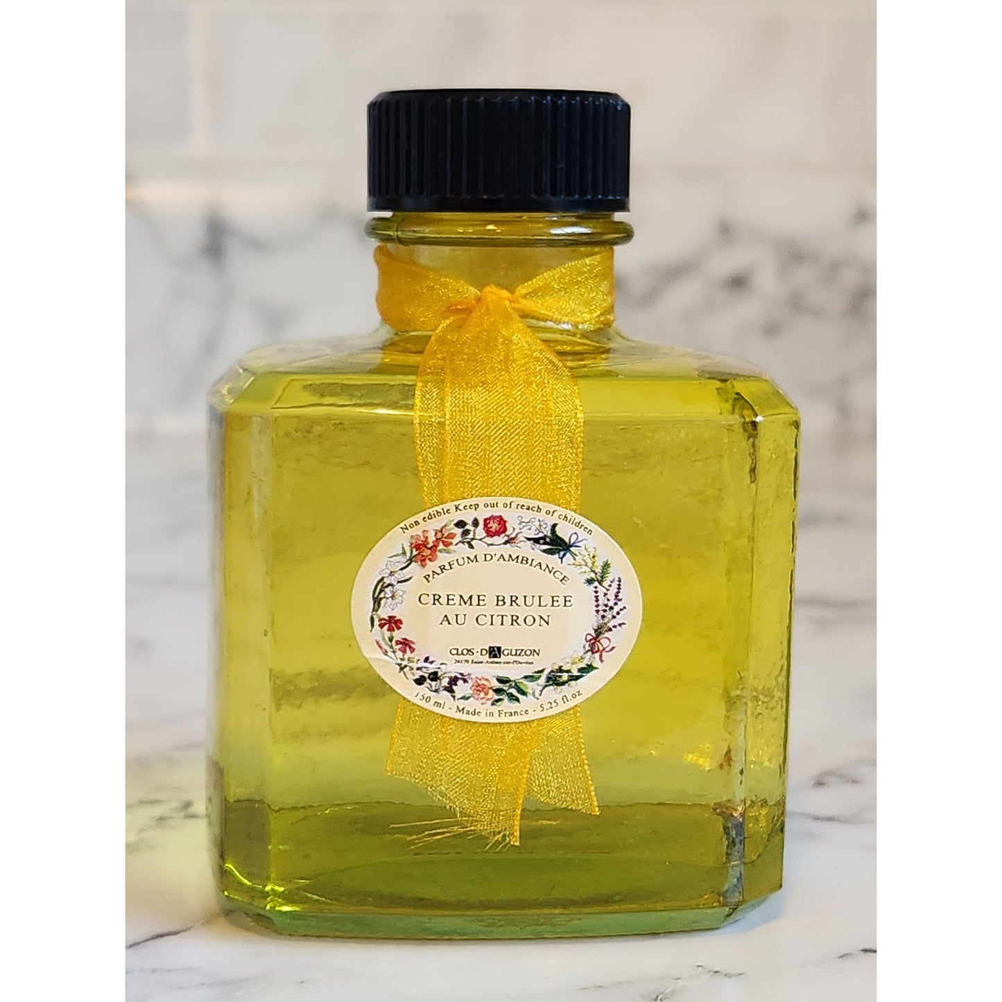 Parfum D'Ambiance Creme Brulee Au Citron Perfume 5.25 Oz With Ribbon Accent