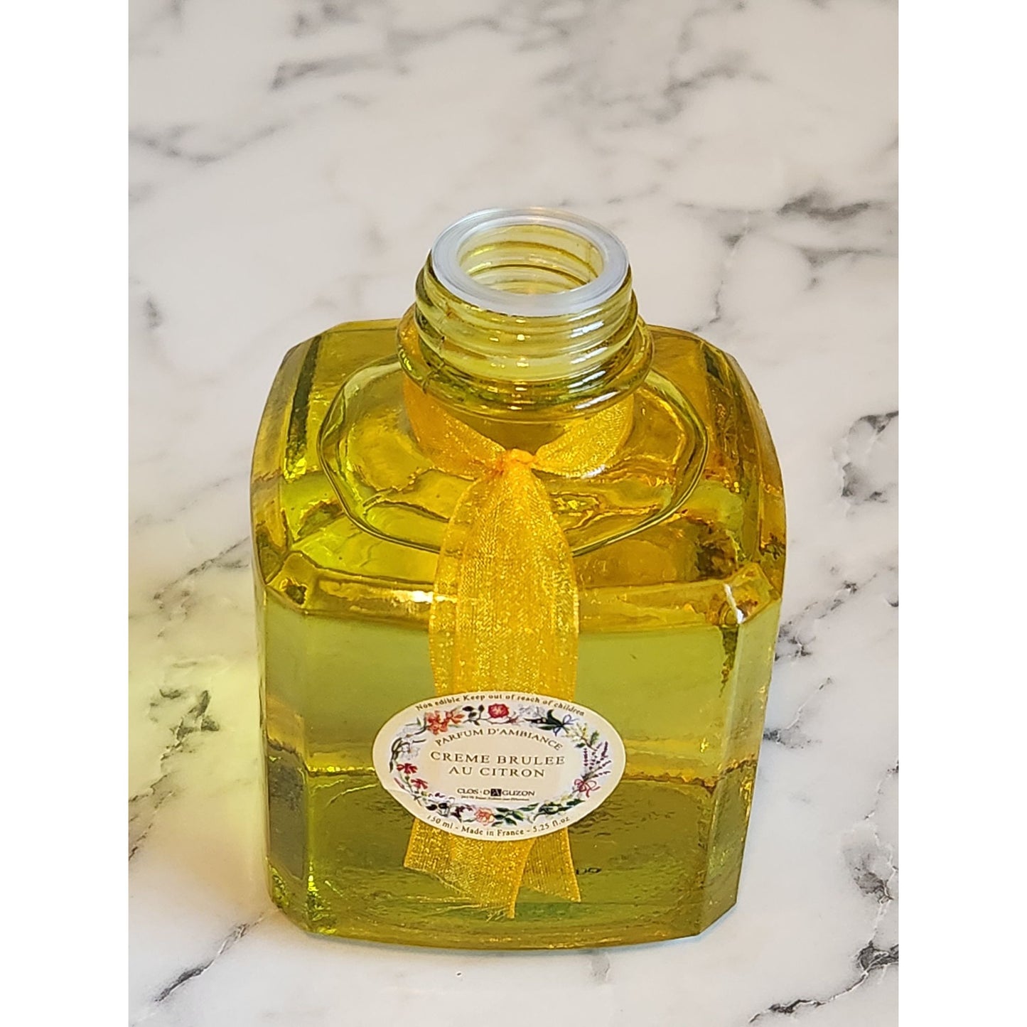 Parfum D'Ambiance Creme Brulee Au Citron Perfume 5.25 Oz With Ribbon Accent