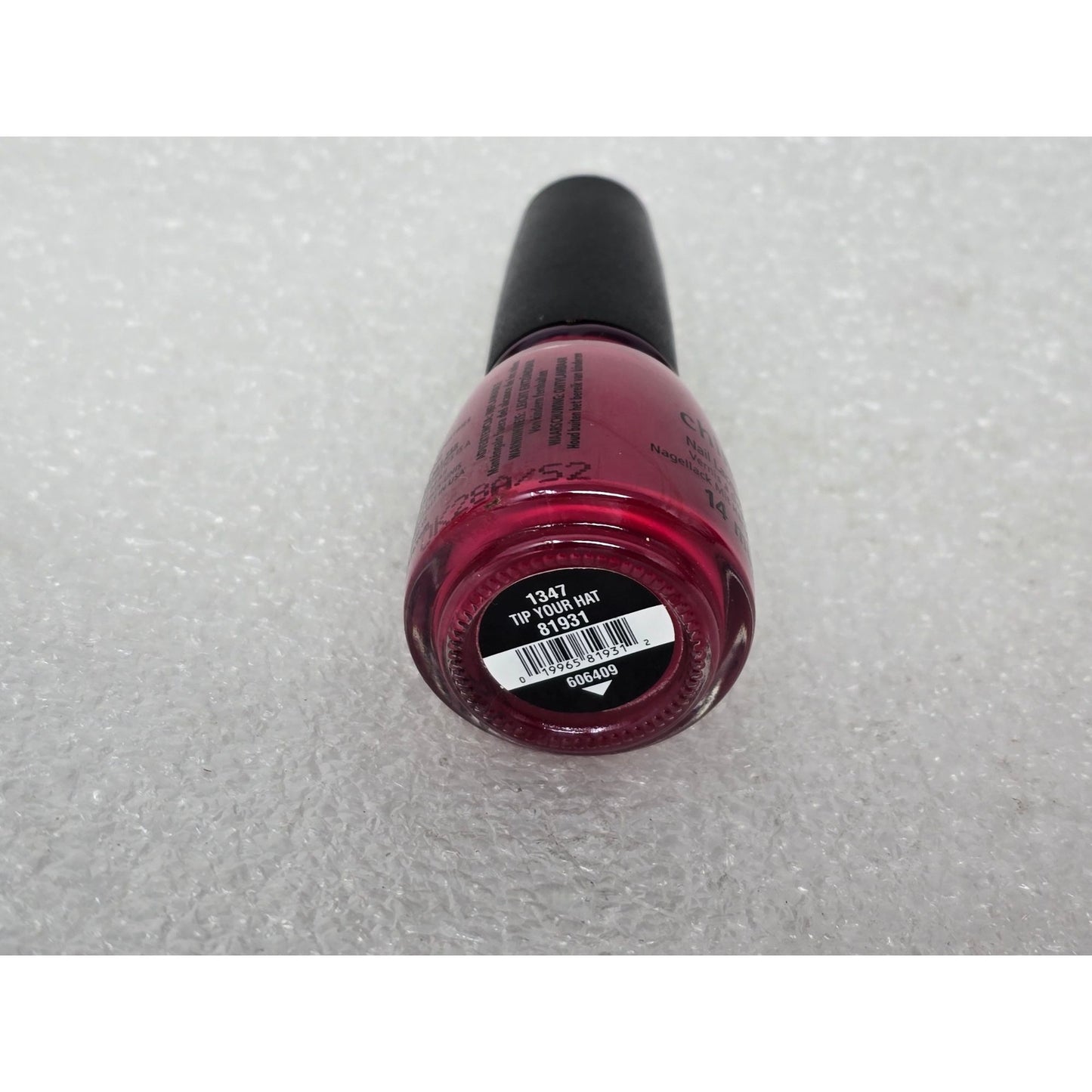 China Glaze Tip Your Hat Nail Lacquer With Hardeners 0.5 Fl Oz Red Polish
