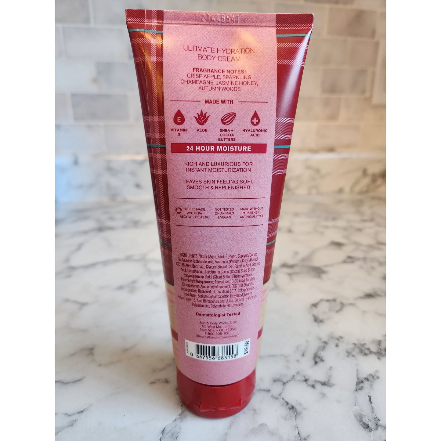 Bath & Body Works Champagne Apple & Honey Body Cream 8 Oz With Shea Butter