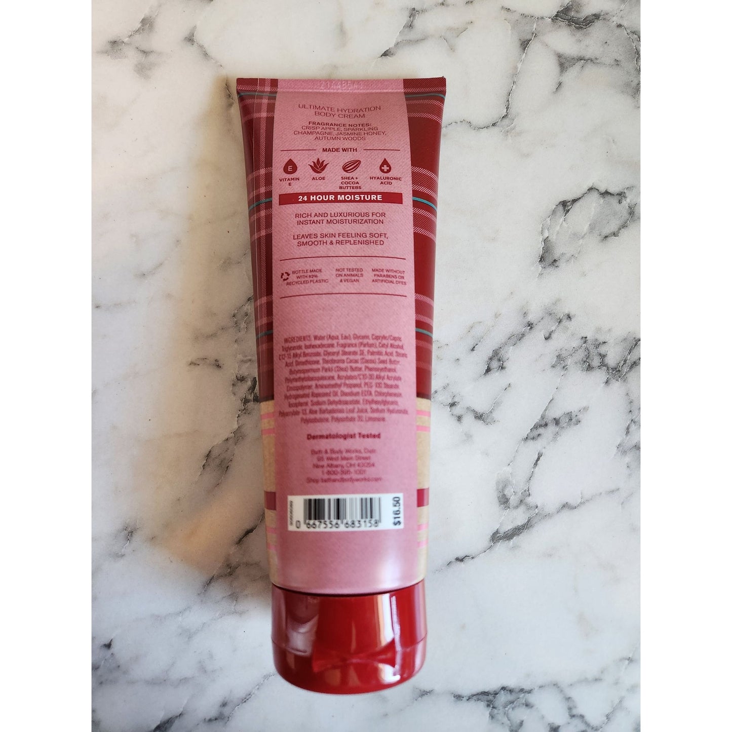 Bath & Body Works Champagne Apple & Honey Body Cream 8 Oz With Shea Butter