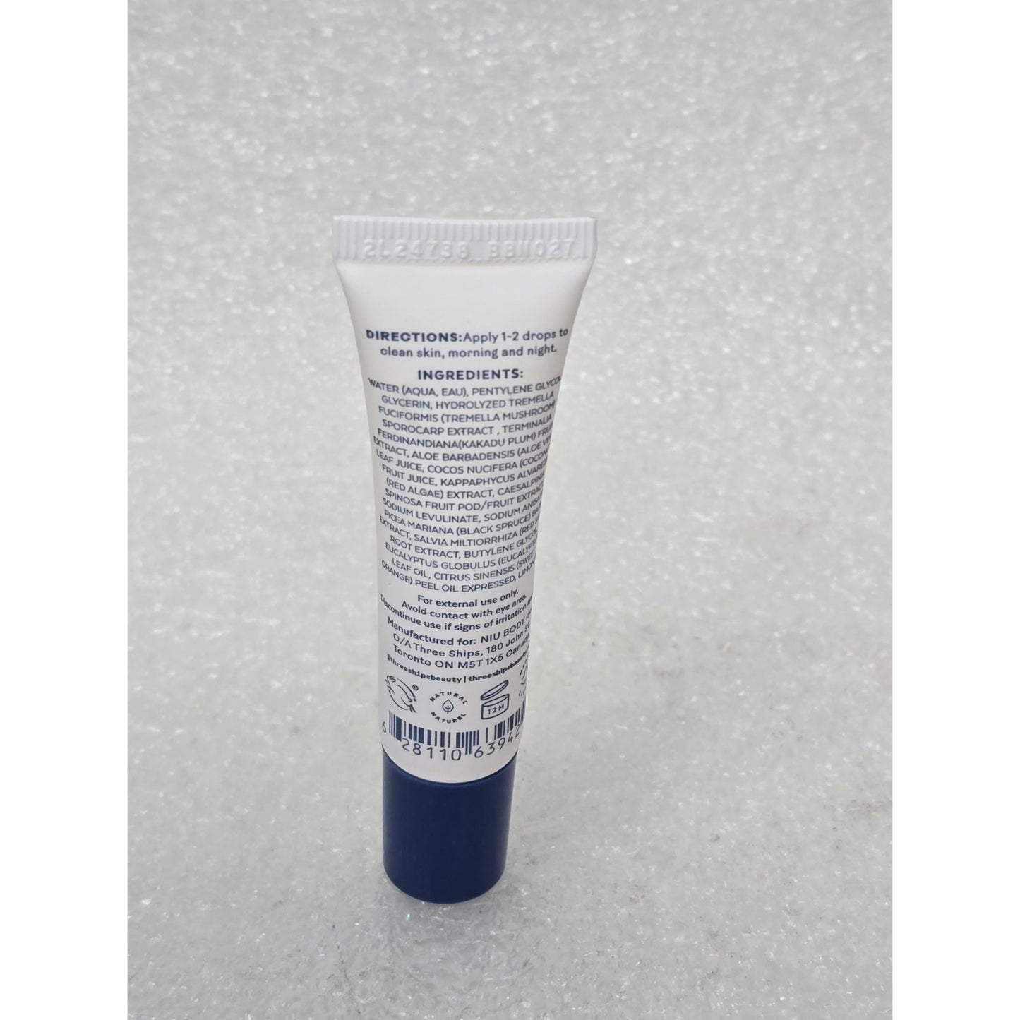 Three Ships Dew Drops Mushroom + Kakadu Plum Hyaluronic Acid Serum .24 Oz Travel