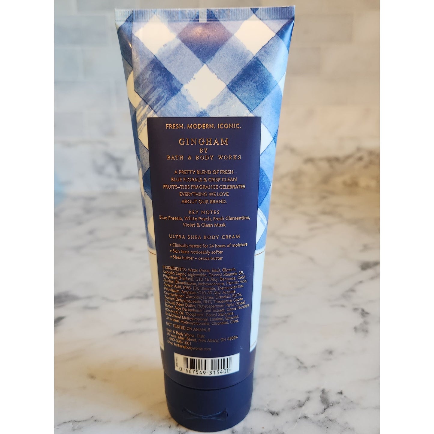 Gingham Bath & Body Works 24 Hour Moisture Ultra Shea Body Cream 8 Oz / 226 G