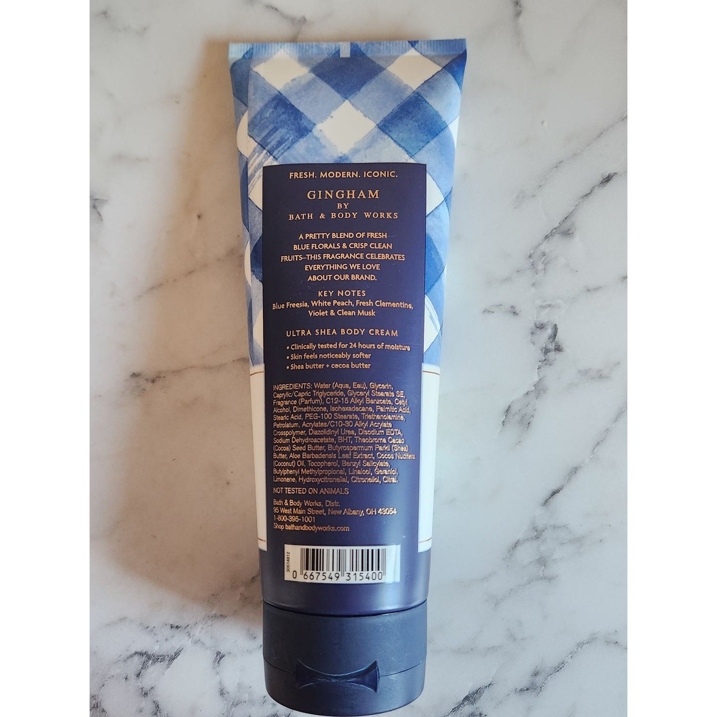 Gingham Bath & Body Works 24 Hour Moisture Ultra Shea Body Cream 8 Oz / 226 G