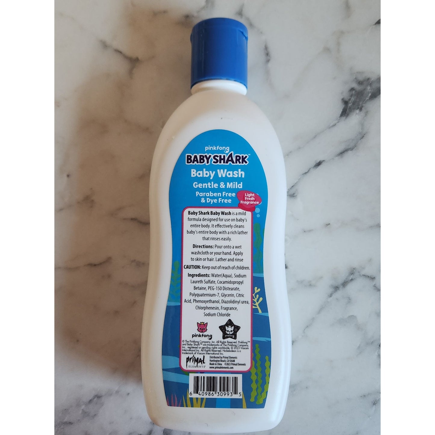 Nickelodeon Pinkfong Baby Shark Gentle & Mild Baby Wash 10 Oz Paraben & Dye Free