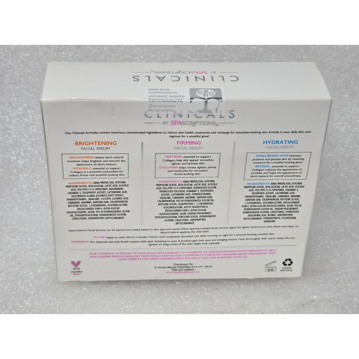 Clinicals by SpaScriptions Youthful Glow Facial Serum Trio Firming & Hydrating