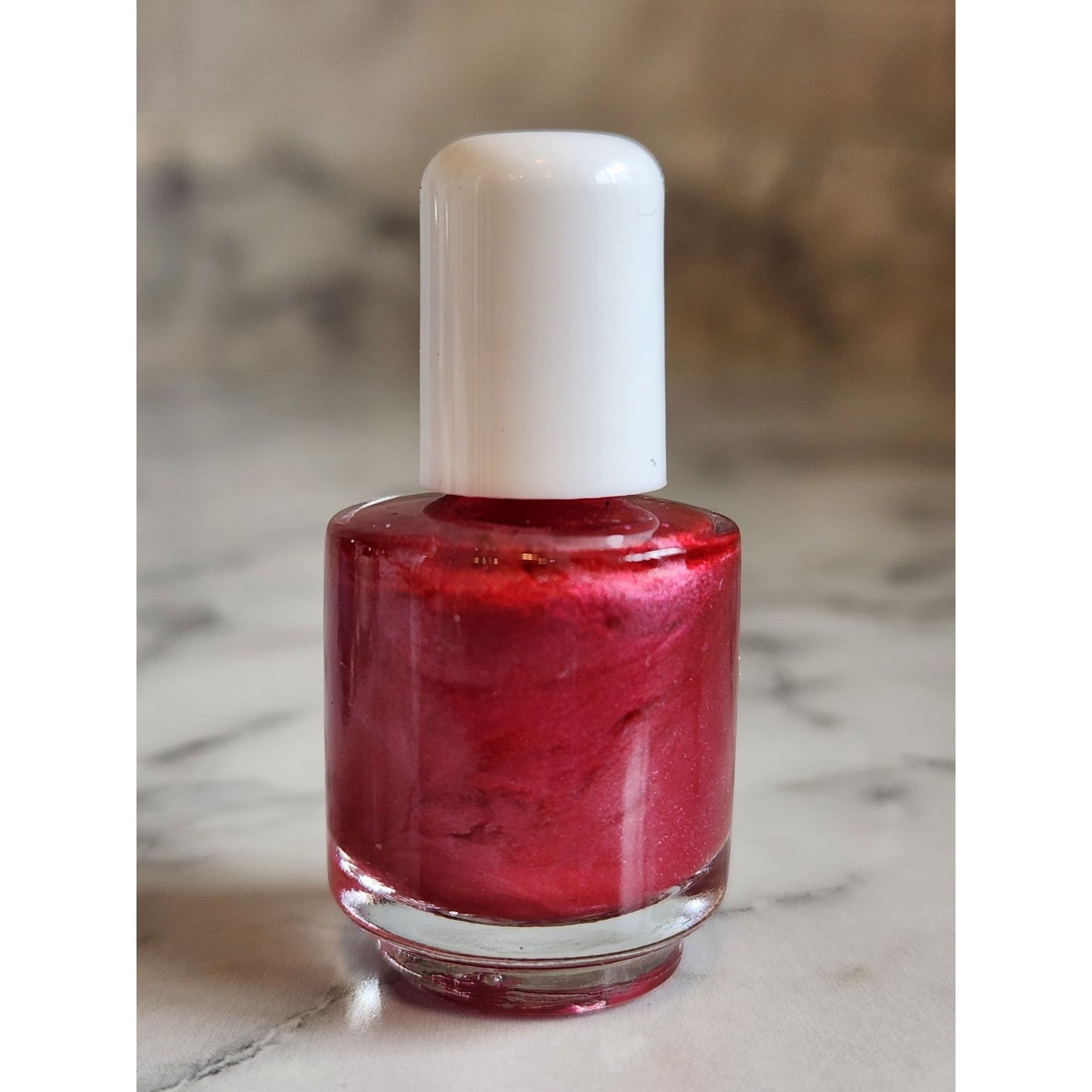 Nail Polish Set of 5 Metallic Purple Pearly White Shimmer Red