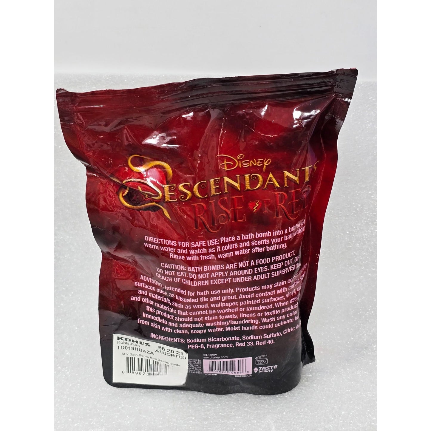 Disney Descendants Rise Of Red 5 Bath Bombs Scented Relaxation Spa Gift Set