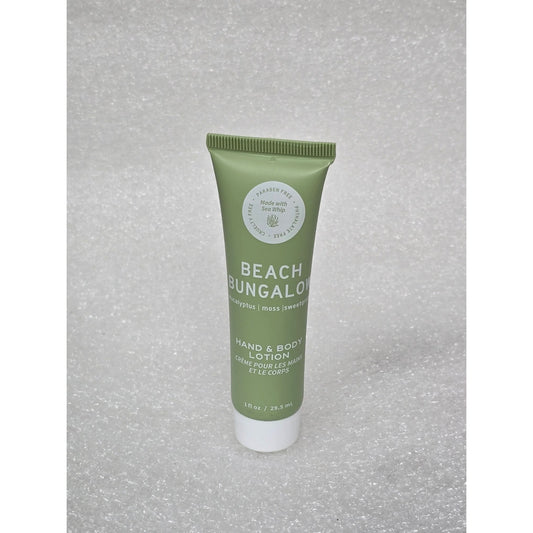 Beach Bungalow Hand & Body Lotion 1 Oz Eucalyptus Moss Sweetgrass Travel Size