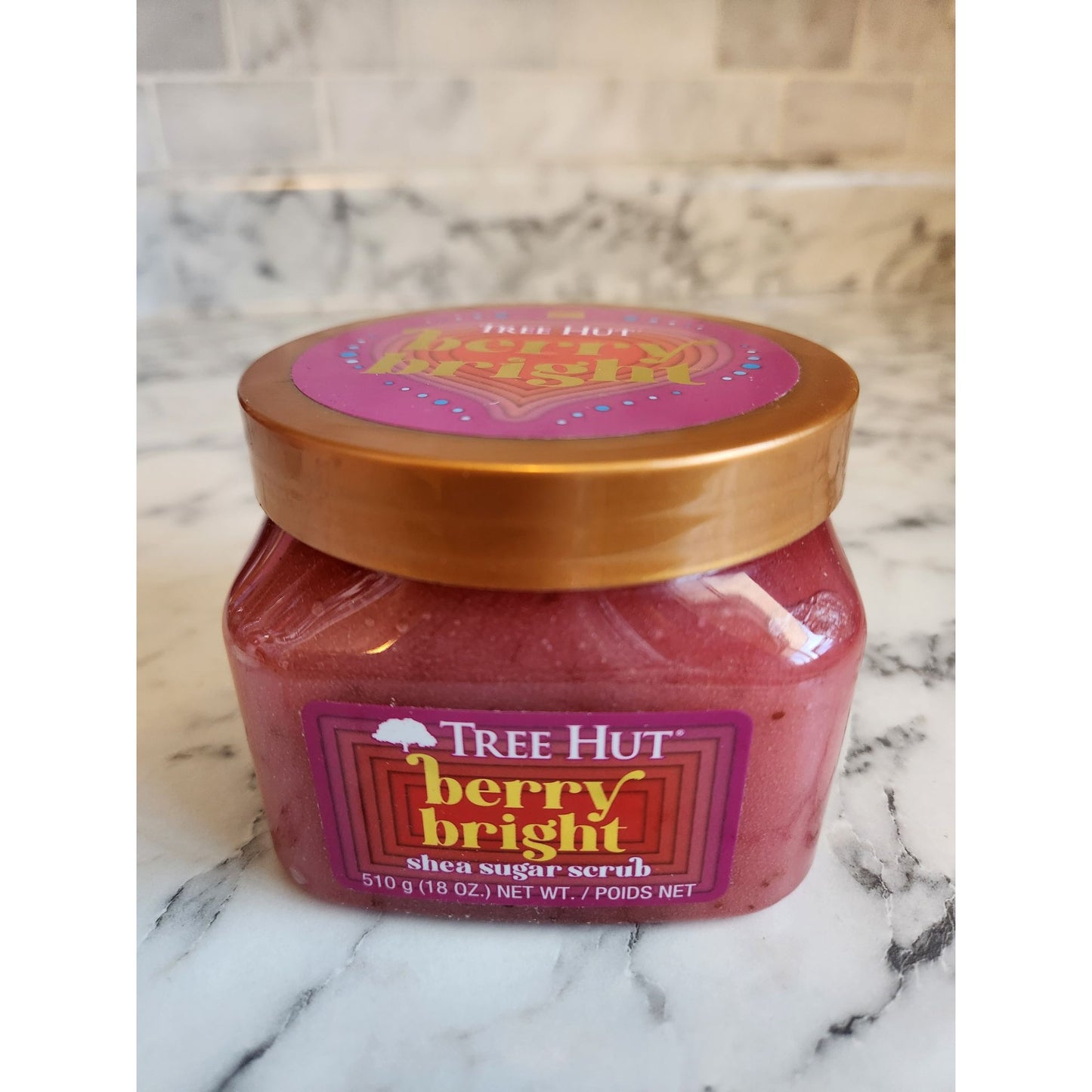 Tree Hut Berry Bright Shea Sugar Scrub 18Oz Exfoliating & Moisturizing Body Care