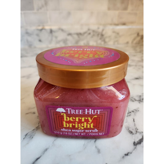 Tree Hut Berry Bright Shea Sugar Scrub 18Oz Exfoliating & Moisturizing Body Care