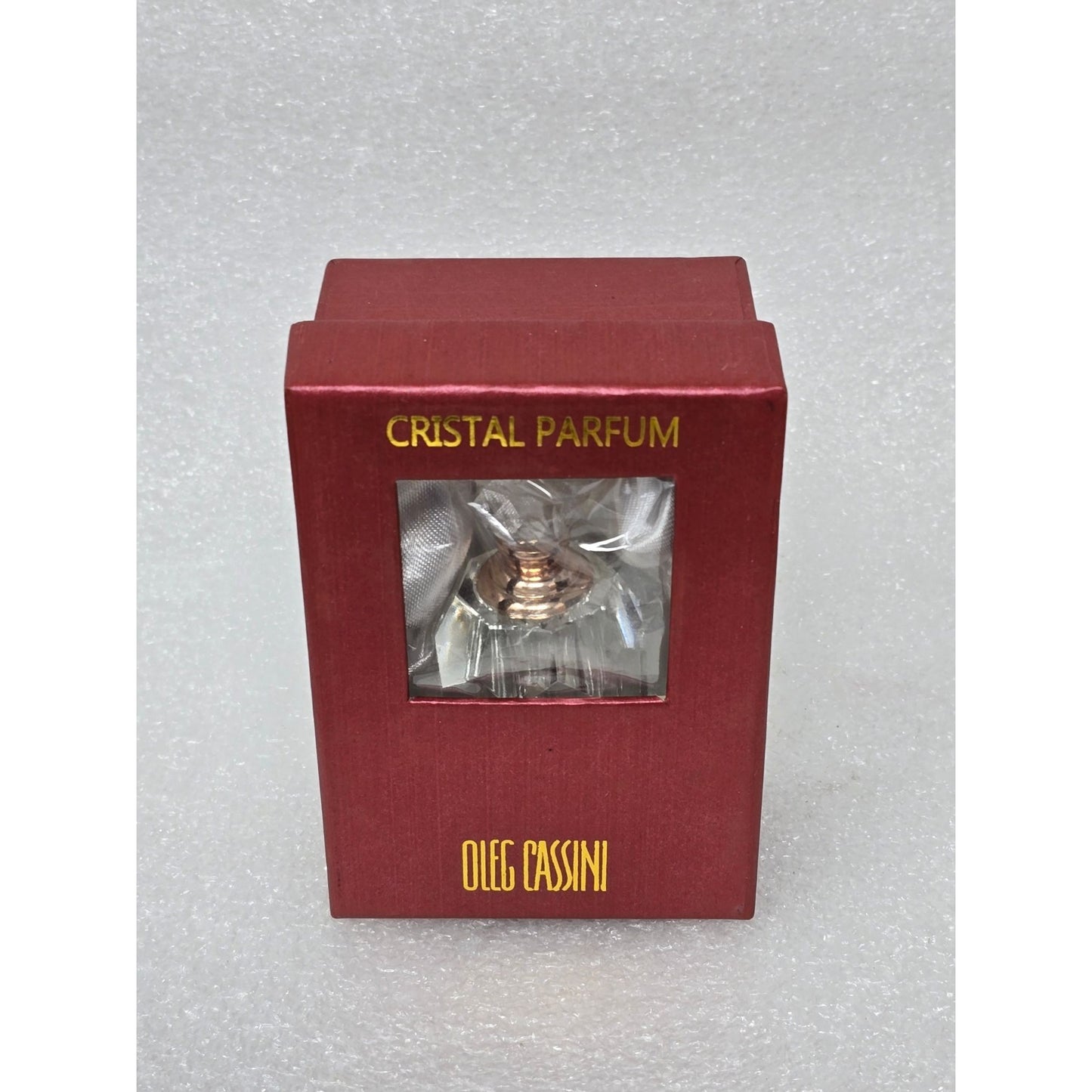 Crystal Perfume Bottle By Oleg Cassini With Gift Box Rose4