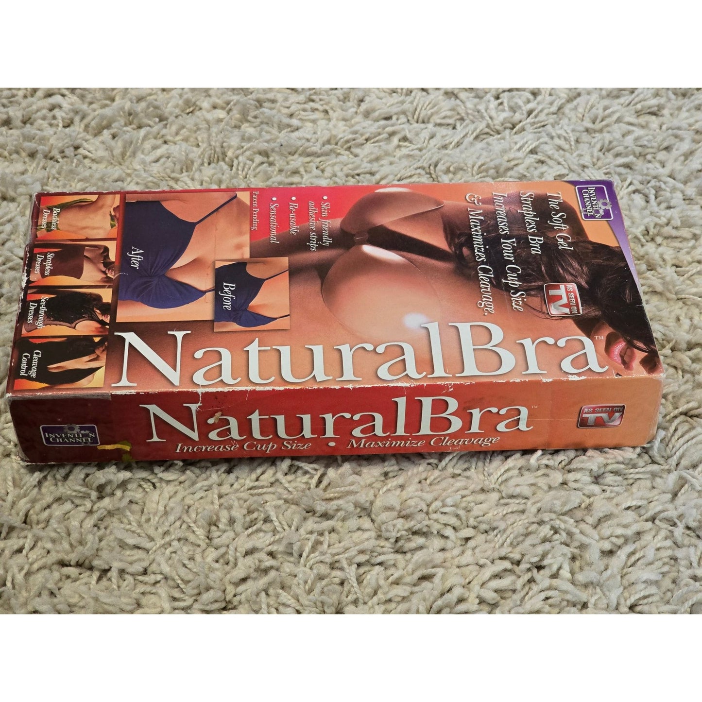 NaturalBra Strapless Soft Gel Adhesive Bra Increase Cup Size Cleavage Control