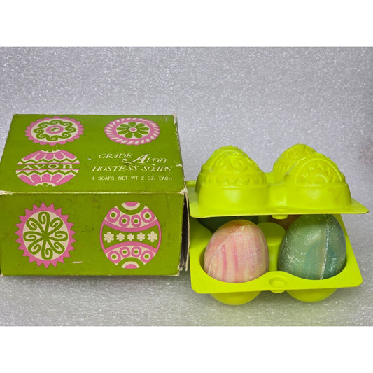 Avon Hostess Soaps Vintage Egg-Shaped Set Of 4 2 Oz Each Multicolor Original Box