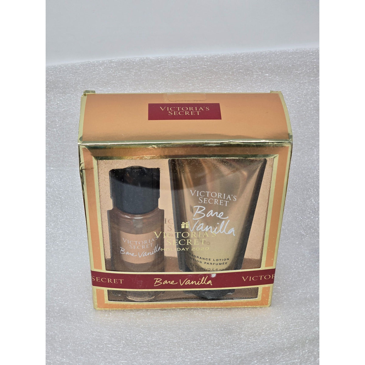 Victoria's Secret Bare Vanilla Body Fragrance Mist & Lotion Gift Set Travel Size
