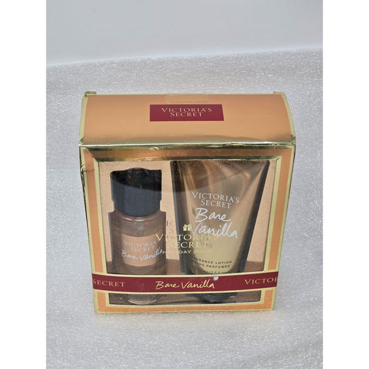 Victoria's Secret Bare Vanilla Body Fragrance Mist & Lotion Gift Set Travel Size