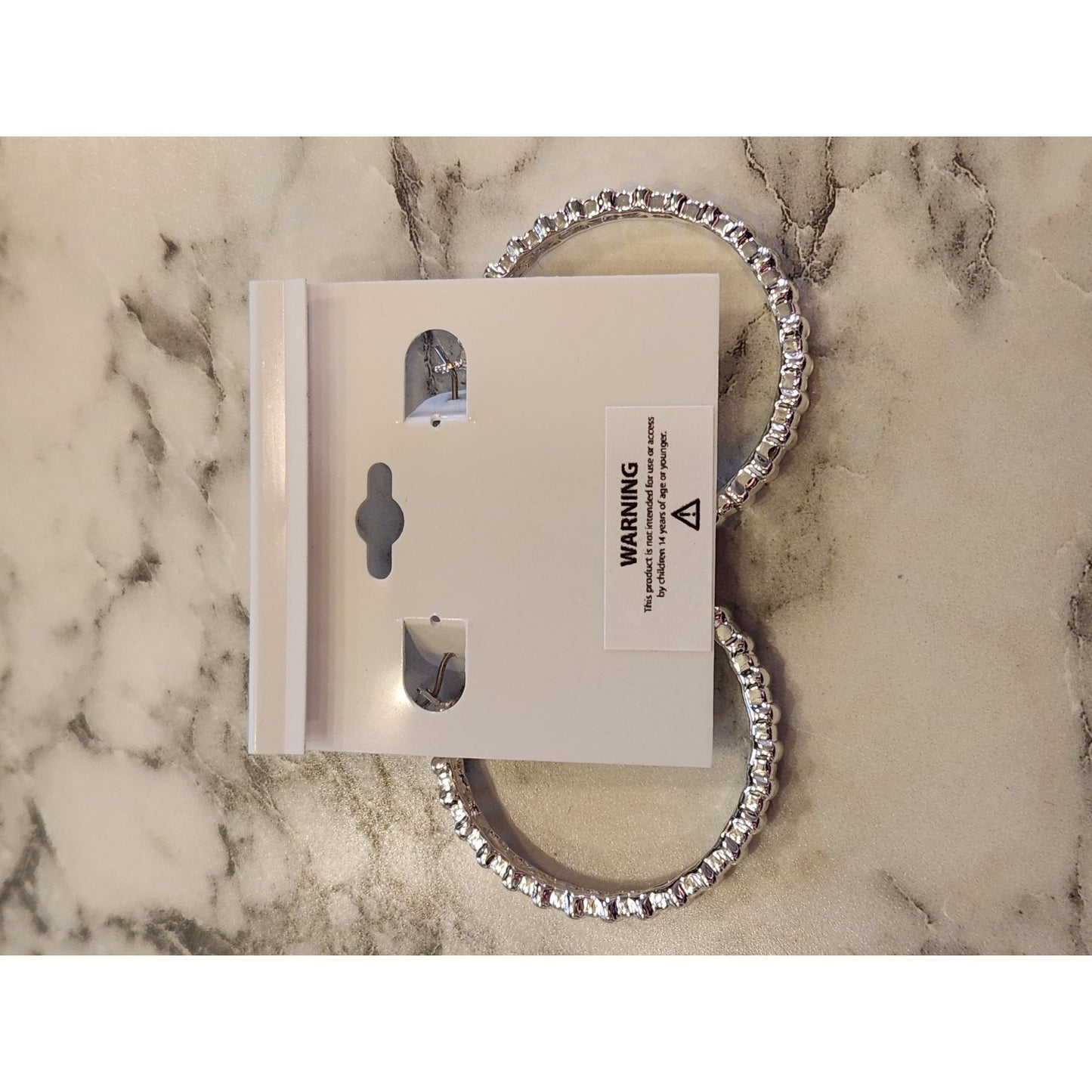 Gloria Vanderbilt Silver-Tone Textured Hoop Earrings