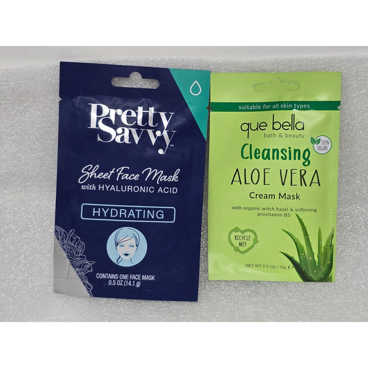 Pretty Savvy Hydrating Face Mask & Que Bella Cleansing Cream Mask Set