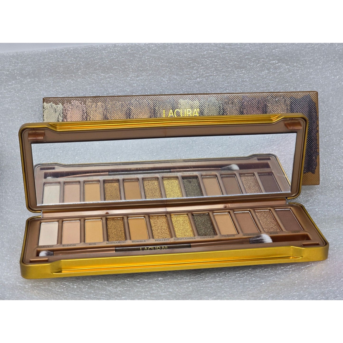 Lacura Naturals Nectar Eyeshadow Palette 12 Shades With Brush & Mirror