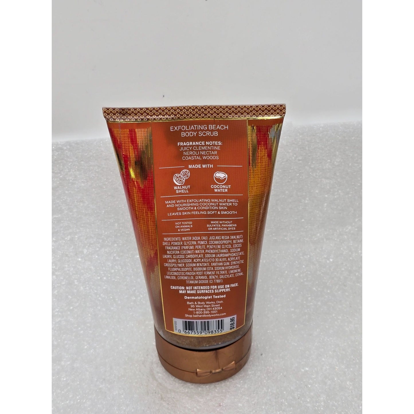 Bath & Body Works Calypso Clementine Exfoliating Beach Body Scrub Walnut Shell