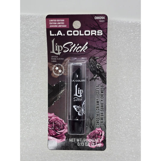 L.A. Colors Lipstick Raven Limited Edition Soft Creamy Finish Smooth Glide