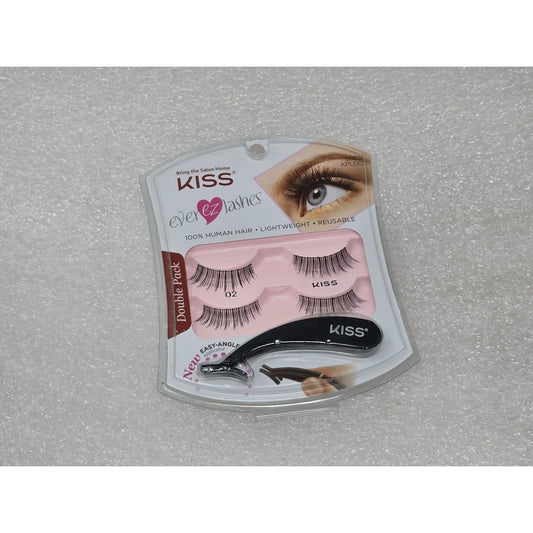 Kiss Double Pack Ever EZ Lashes 02 Lightweight Reusable False Eyelashes