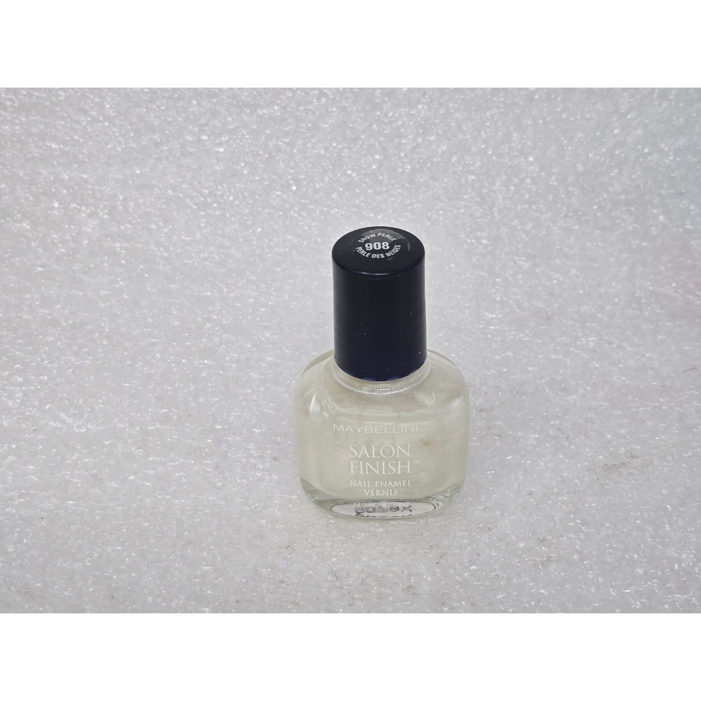 Maybelline Salon Finish Nail Enamel Polish Snow Perle 908 Shimmery White Vintage
