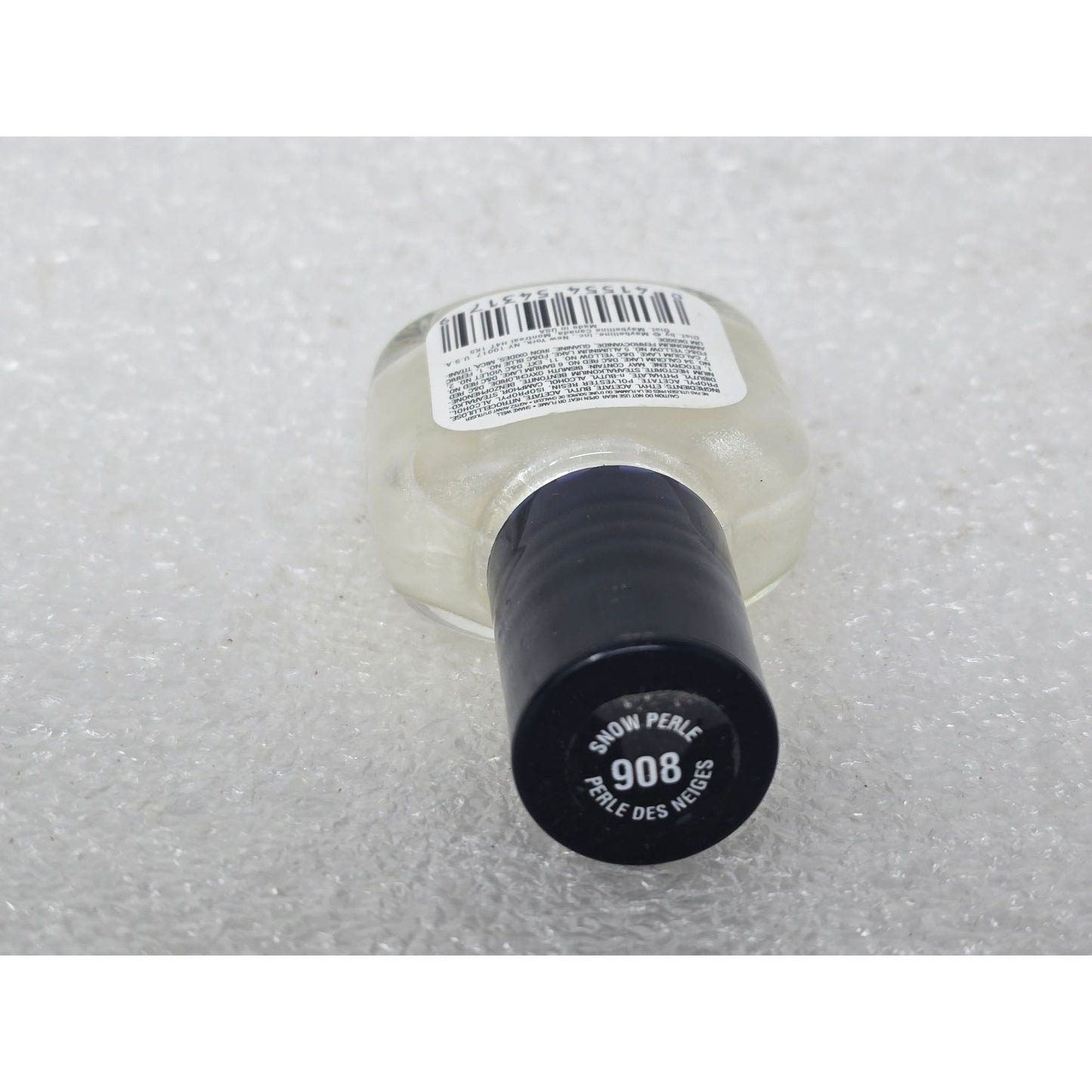 Maybelline Salon Finish Nail Enamel Polish Snow Perle 908 Shimmery White Vintage