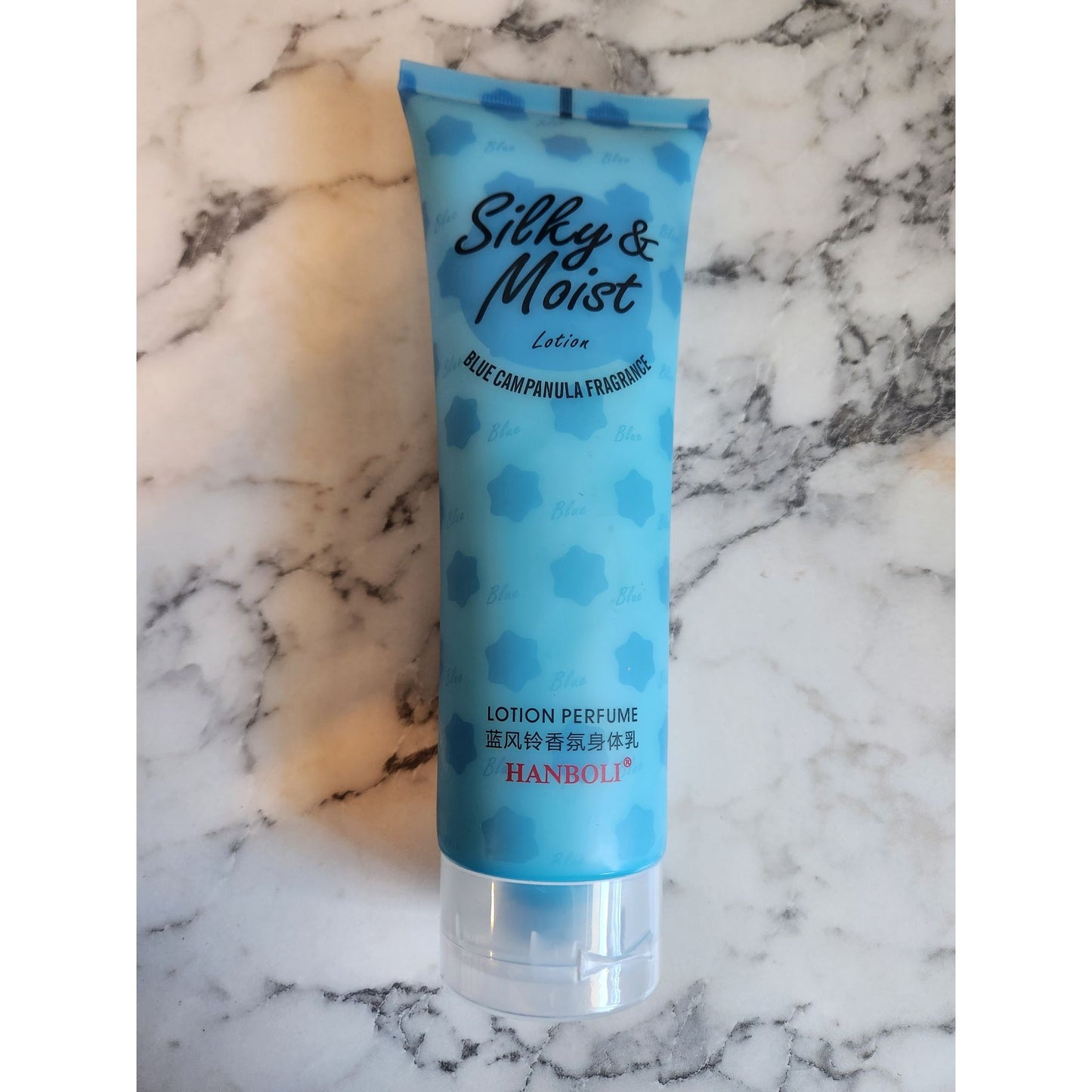 Silky & Moist Blue Campanula Fragrance Lotion Perfume 236ml Sealed Tube Hanboli