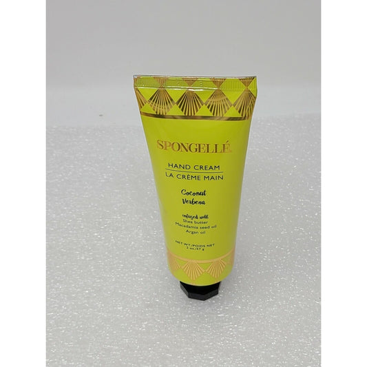 Spongelle Hand Cream Coconut Verbena 2 Oz With Shea Butter Macadamia & Argan Oil
