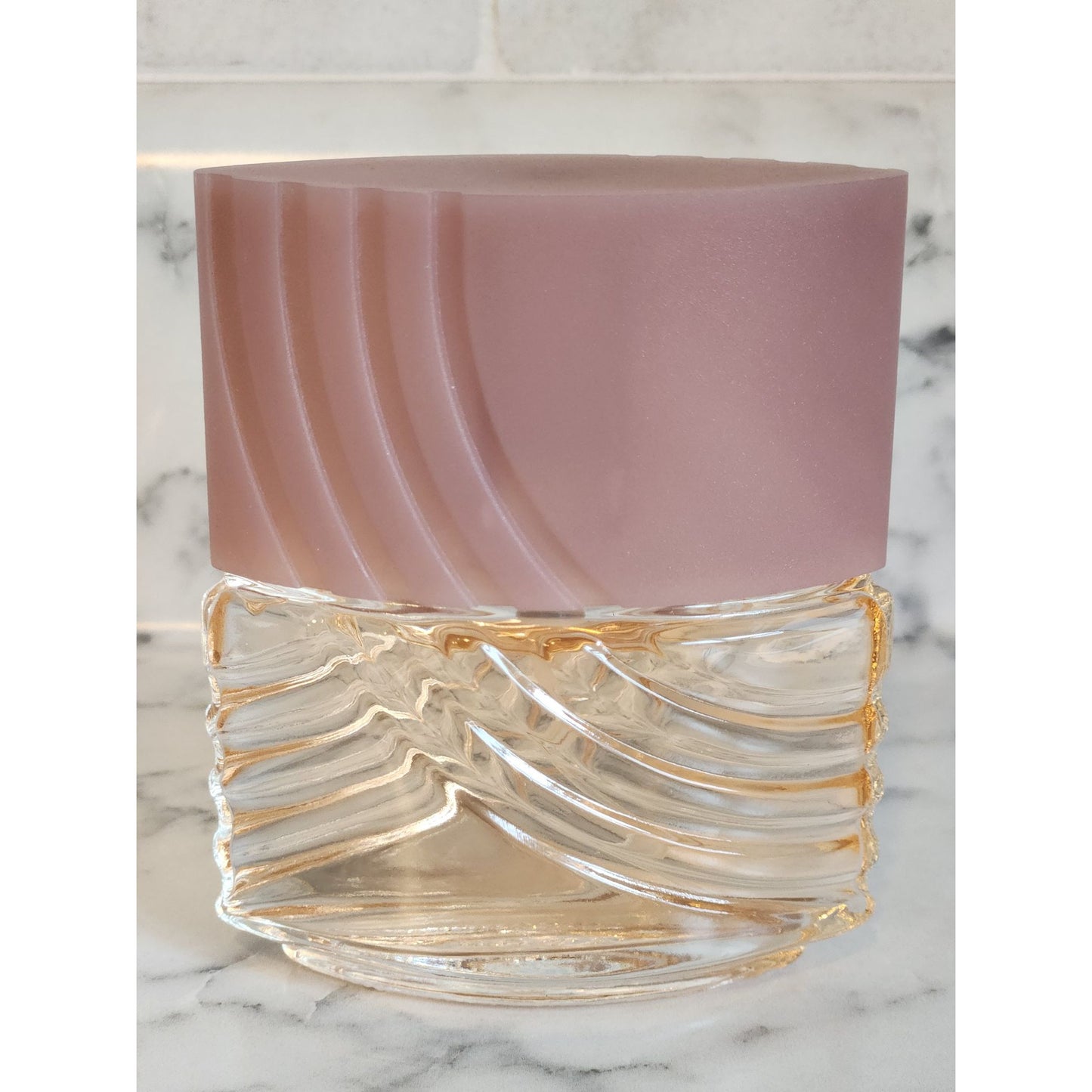 Avon Soft Musk Cologne Perfume Spray 1.5 Fl Oz Elegant Glass Bottle With Mauve