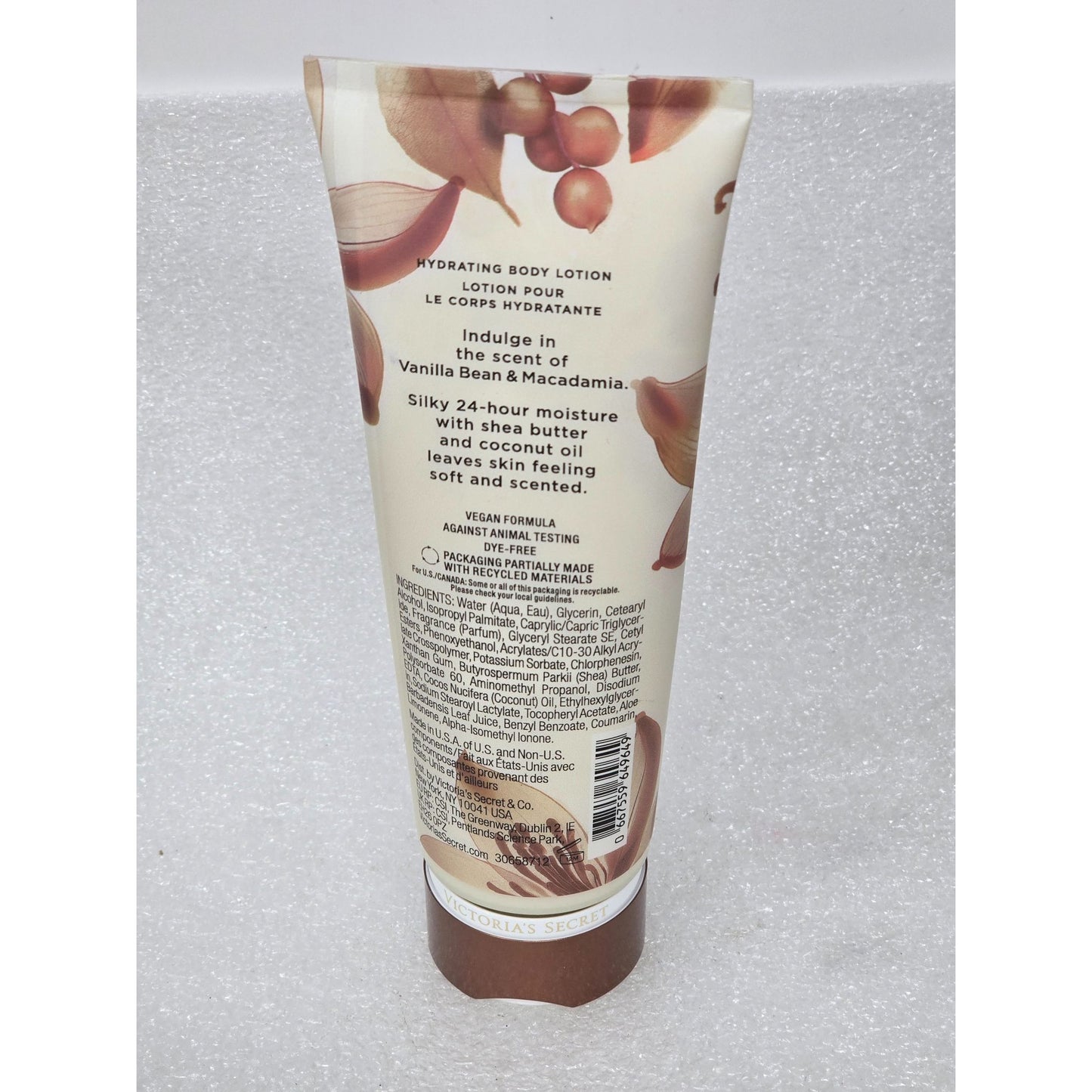 Victoria's Secret Vanilla Bean & Macadamia Body Lotion 8Oz Vegan Formula Indulge
