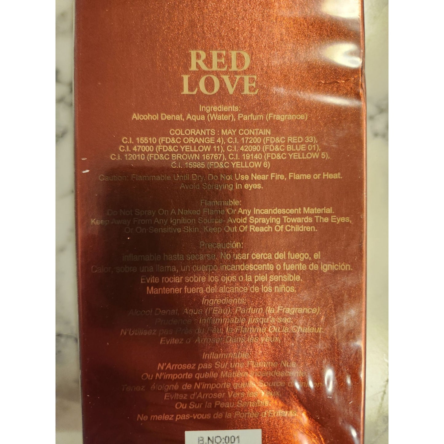 Red Love Eau De Parfum Perfume For Women 100ml Natural Spray Vaporisateur France