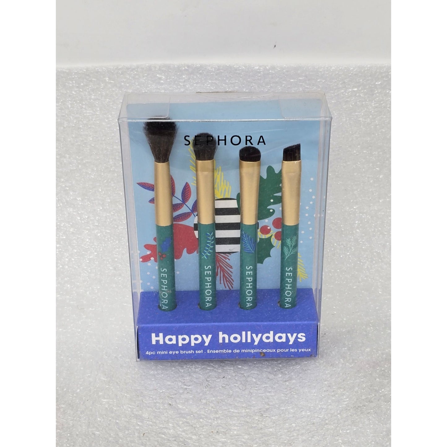 Sephora Happy Hollydays 4-Piece Mini Eye Brush Set Soft Bristles