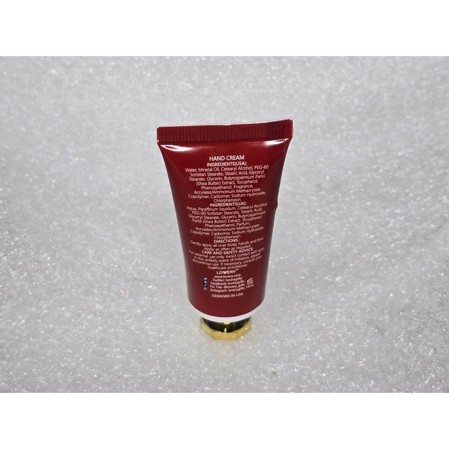 Lovery Merry Christmas Coconut Hand Cream 15 mL  Vitamin E Travel Size