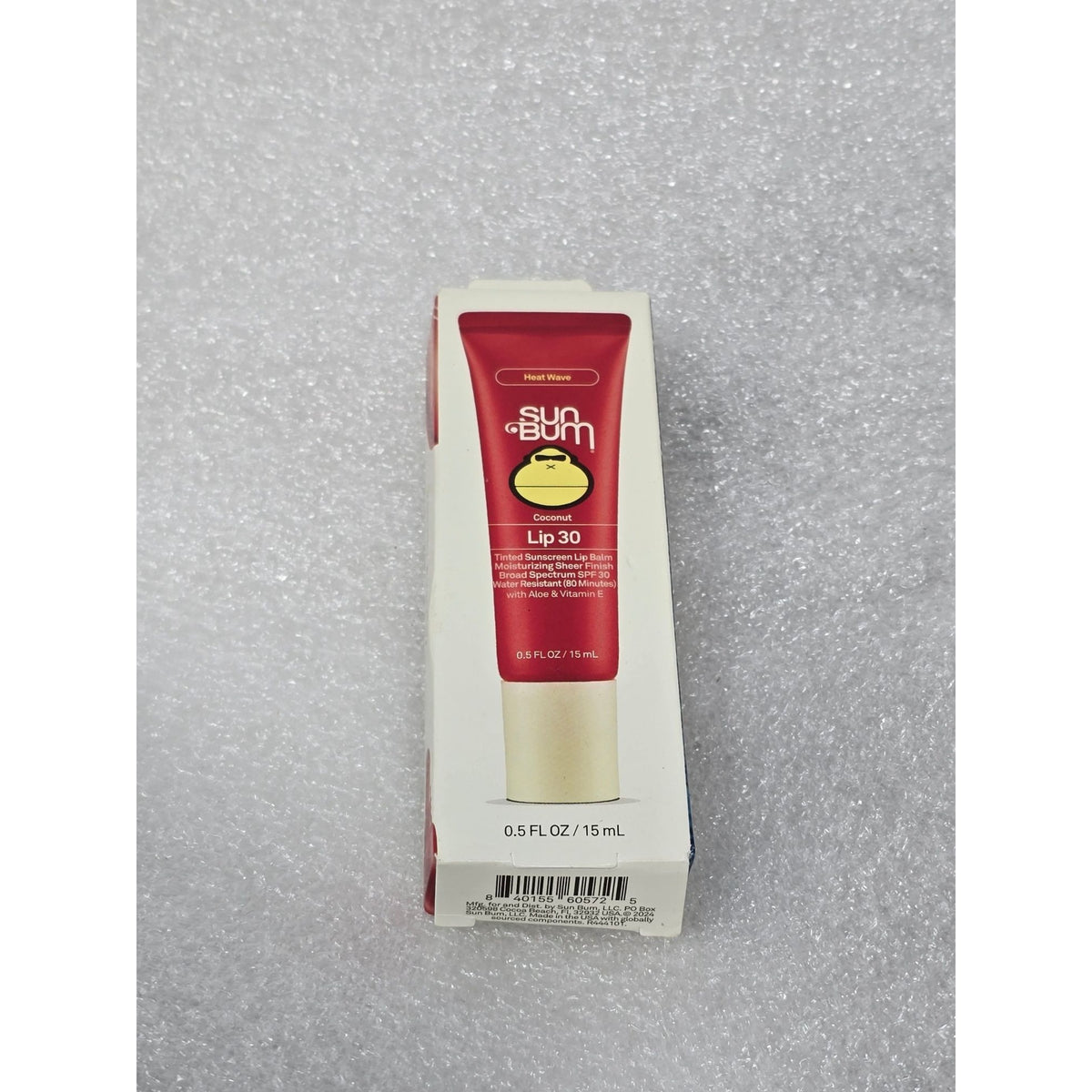 Sun Bum Heat Wave Coconut Tinted Lip Balm SPF 30 Moisturizing Sheer Finish